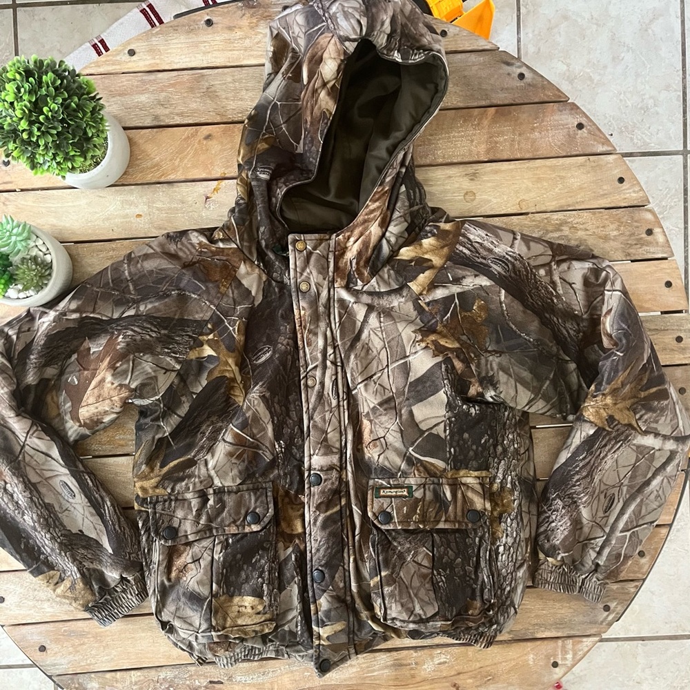 Remington Realtree Camo Hunting Jacket Coat Green Reversible Youth Boys xl